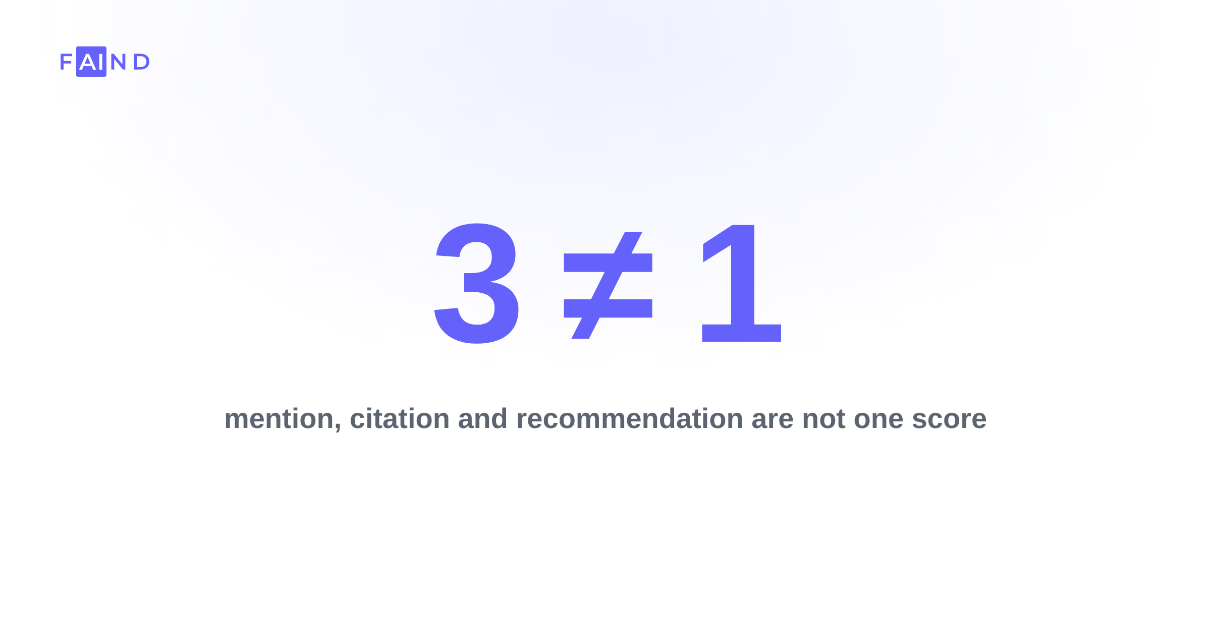 Mention, citation and recommendation are not one score